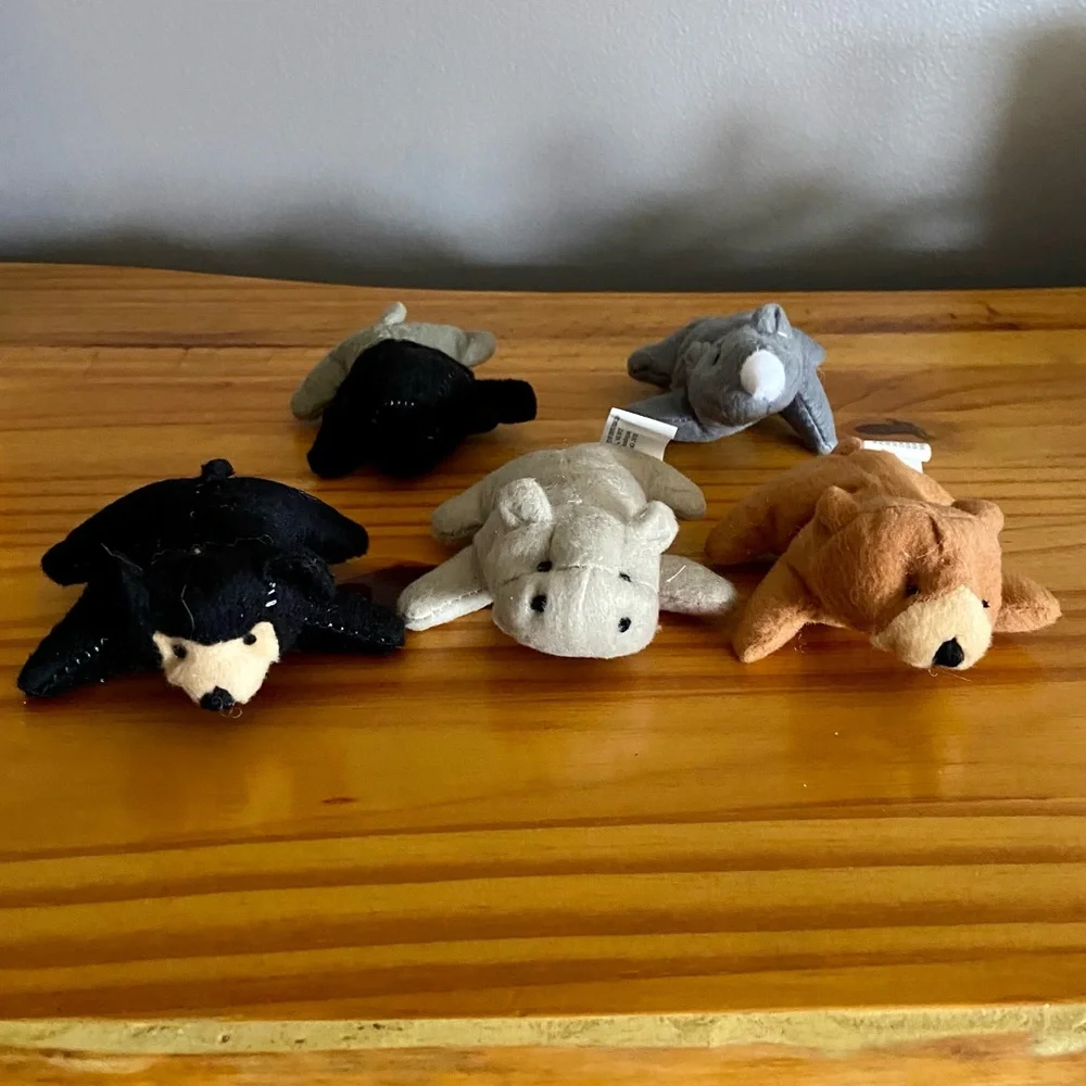 Plush Mini Zoo Animal Assortment - Set of 9 Total